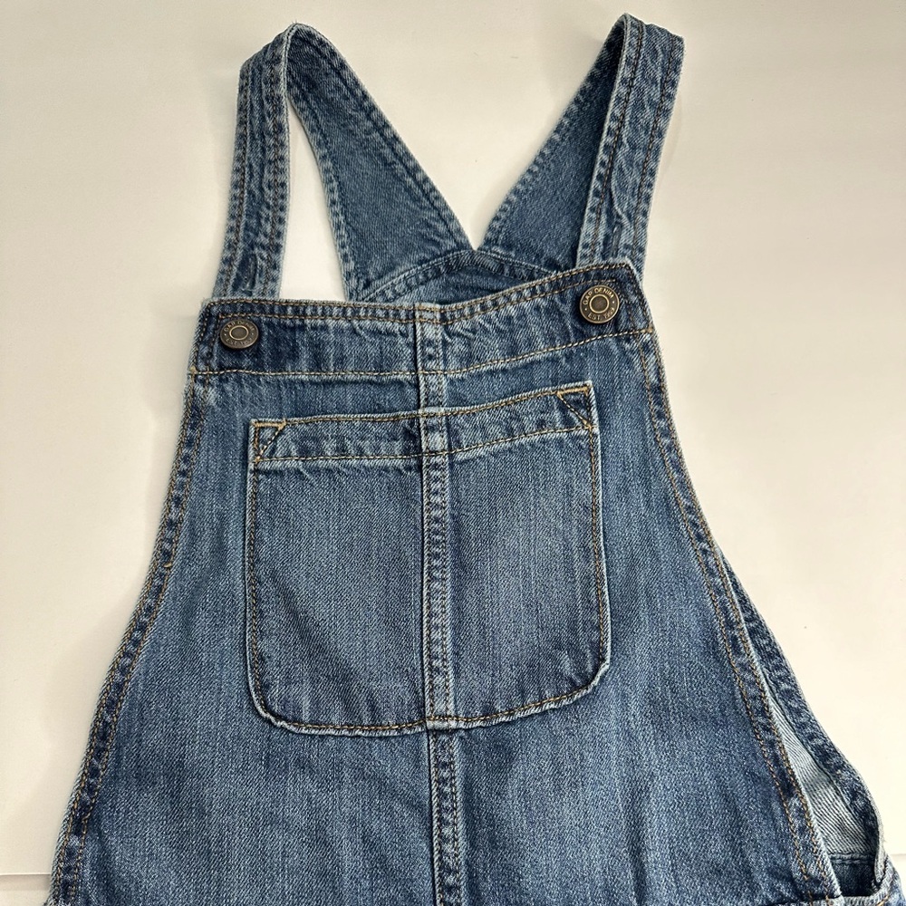 GAP Kids Girls Denim‎ Shortalls Sz L Medium Wash - Picture 4 of 10